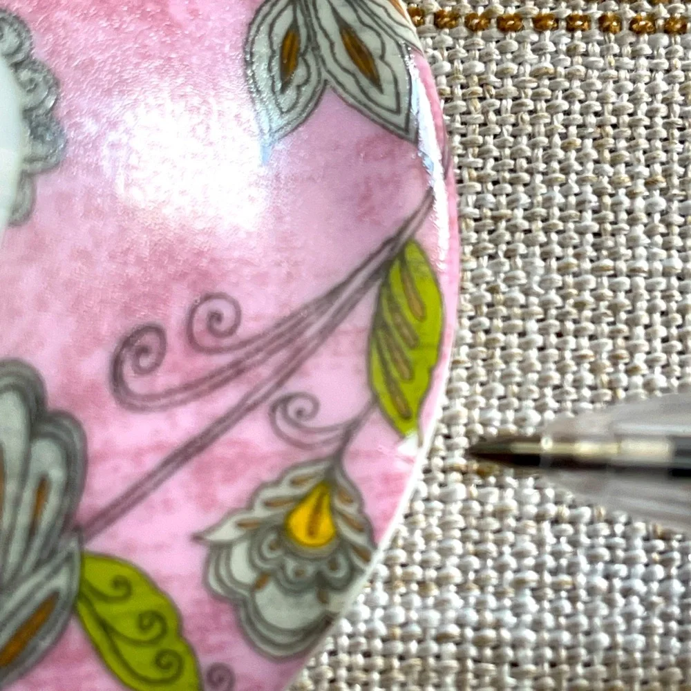 World Market Tea Cup & Infuser with Lid - 3pc Pink Flower & Leaf Floral Design - Picture 10 of 10